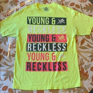 Men’s yellow Young & Reckless Large Teeshirt